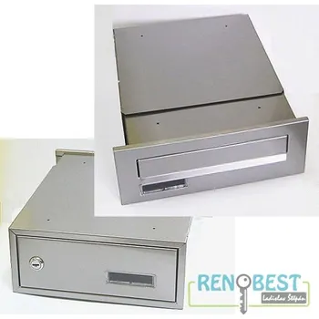 Železářství SATOS Poštovní schránka JAKUB 2 šedá/nerez rovná k zazdění Barva: nerez