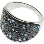 AKTUAL Ocelový prsten s krystaly Crystals from Swarovski®, BLUELIZED - velikost 59 - LV1001-BLU-59