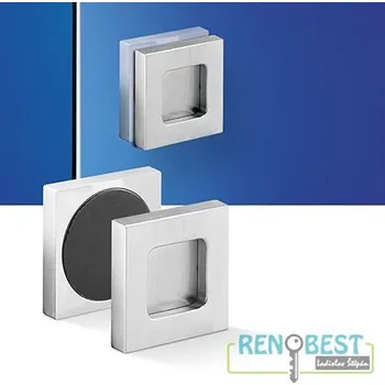 Dveřní kování AC-T Mušle hranatá 70x70mm nerez samolepící