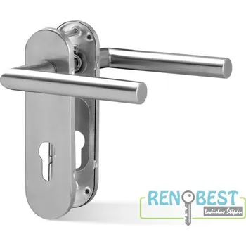 Dveřní kování AC-T Protipožární kování JAMES PO nerez Rozteč: 72 mm, Provedení: klika/klika, Povrchová úprava: nerez