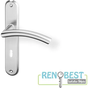 Dveřní kování AC-T Dveřní kování PIPA OV ECO nerez Rozteč: 72 mm, Provedení: pro klíč - BB, Povrchová úprava: nerez