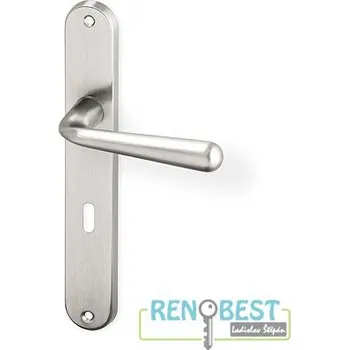 AC-T Dveřní kování CHARLIE OV matný nikl Rozteč: 72 mm, Provedení: pro klíč - BB, Povrchová úprava: nikl mat.