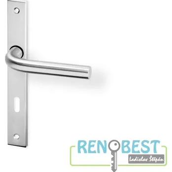 Dveřní kování AC-T Dveřní kování LIDA UŠ nerez Rozteč: 90 mm, Provedení: pro klíč - BB, Povrchová úprava: nerez