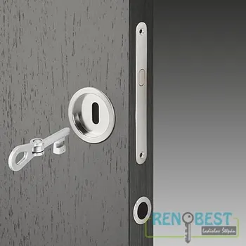 Stavebniny AC-T Zámek zadlabací - sada pro posuvné dveře R BB nikl Provedení: R HR BB