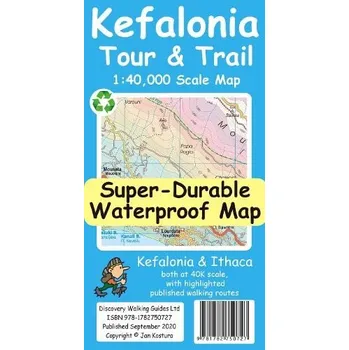 Cestování Kefalonia Tour and Trail Map - Kostura, Jan