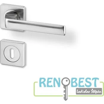 Dveřní kování AC-T Dveřní kování METRO R HR efekt nerez Provedení: pro vložku - PZ, Povrchová úprava: nerez