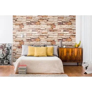 Tapeta DIMEX | Vliesová tapeta na zeď Dimex Line WP-033-01 | 0,75 x 10 m | hnědá, béžová + Vliesová tapeta na zeď Dimex Line WP03302 v rozměru 0,75 x 10 m