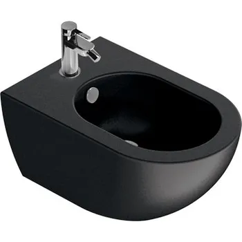 Bidet Catalano Colori Sfera Bidet závěsný jednootvorový 54x35 cm, černý matný, 1BSF54NS