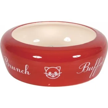 miska pro kočku Zolux Keramická miska Buffet 13 cm červená 300 ml