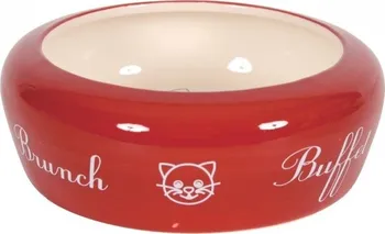 miska pro kočku Zolux Keramická miska Buffet 13 cm červená 300 ml