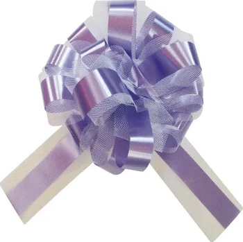 Party dekorace Santex MAŠLE Kokarda stahovací s tylem fialová 5 ks