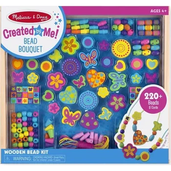 Dětské navlékací korálky Melissa & Doug Dřevěné korálky 220 ks