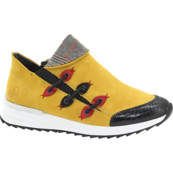 Dámské polobotky RIEKER Dámský módní žlutý kotník X8082-00-365 Velikost 38