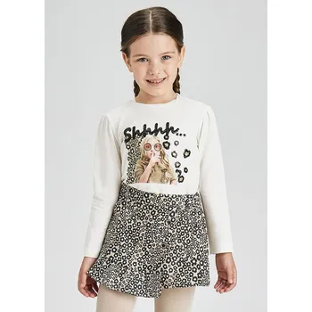 Dívčí tričko Dívčí triko s dlouhým rukávem Mayoral 4005-11 smetanové Rozměr: 104