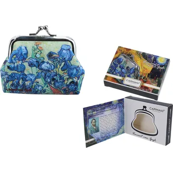 Carmani® Carmani - Malá peněženka V. van Gogh, Irises v dárkové krabičce - 9*7,5*2 cm