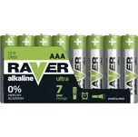 Baterie AAA (R03) alkalická RAVER 8ks