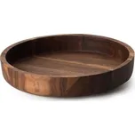 Kulatý podnos z ořechového dřeva 25 cm - Continenta (Servírovací mísa z ořechového dřeva 25 cm - Continenta)