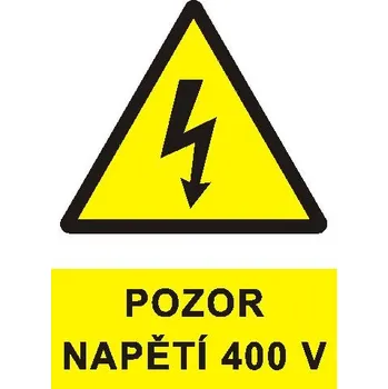 STRO.M propagace Samolepka 0181D 3x1,5cm Pozor napětí 400 V