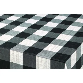 Žakárový ubrus ČERNOBÍLÉ KOSTKY - šíře 140 cm, návin 20 m + elegantní ubrus pro restaurace