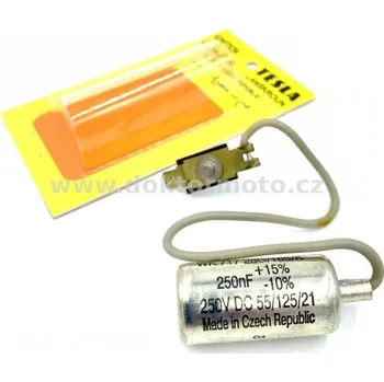 Kondenzátor Kondenzátor - kabel + konektor (Jawa,ČZ), CZK