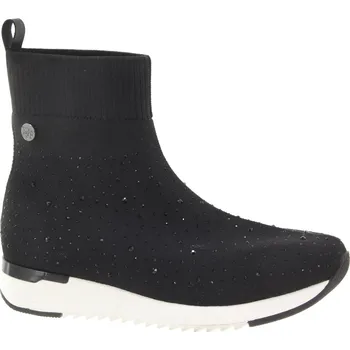 Oblečení a móda CAPRICE Dámský textilní kotník s kamínky černý 9-25401-27-037-365 Velikost 38