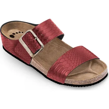 Dámská zdravotní obuv Obuv zdravotní FORcare 303052 bordó potisk hadí vzor Velikost: 40