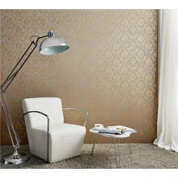 Tapeta A.S. Création | Vliesová tapeta na zeď Metallic Silk 30662-5 | 0,53 x 10,05 m | šedá, zlatá + Šedá, zlatá vliesová tapeta na stěnu 306625 v rozměru 0,53 x 10,05 m