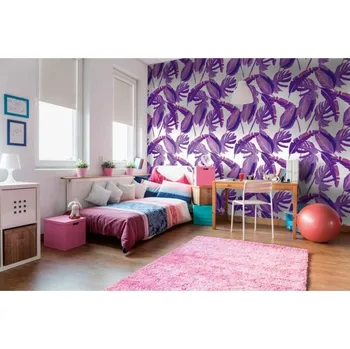 Tapeta DIMEX | Vliesová tapeta na zeď Dimex Line WP-034-03 | 0,75 x 10 m | fialová, bílá + Vliesová tapeta na zeď Dimex Line WP03404 v rozměru 0,75 x 10 m