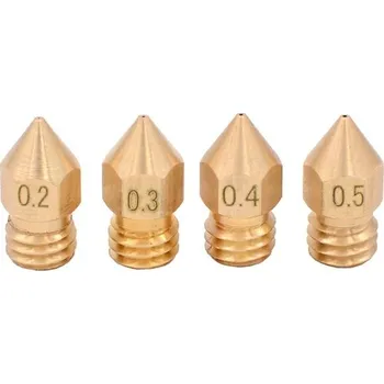 3D tisk JH Global Trading Tryska mosazná MK8 Ender Průměr: 1,75 / 0,5 mm