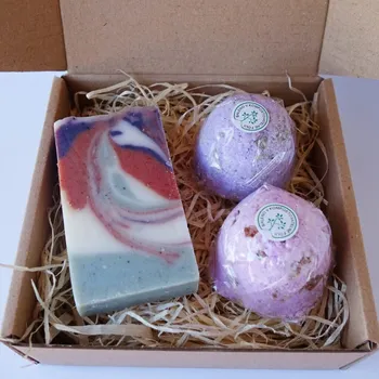 Mýdlo Dárková sada Magnolie - mýdlo + šumivky