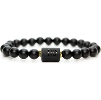 Přívěsek Korálkový náramek lávový kámen - znamení panna