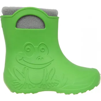 Dívčí holínky Holínky gumáčky sněhule Camminare žabka zelené zateplené (vložka bez uší) velikost: 22/23