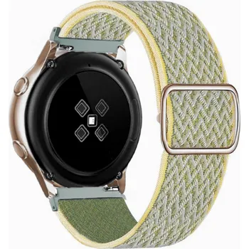 MůjMiBand.cz Nastavitelný nylonový elastický loop řemínek pro chytré hodinky 22mm Barva: citronová (zelená - žlutá)