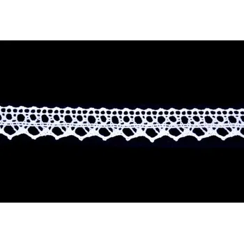 Krajka Krajka bavlněná 75087 paličkovaná šíře 19mm bílá (30m/bal.)