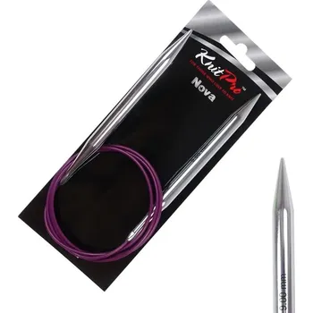 Jehlice KnitPro Nova kruhové kovové fixní jehlice 9mm 100cm (KnitPro Nova kruhové jehlice 9mm 100cm)
