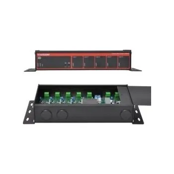 XSR - DMX & RDM Splitter Terminal 1x svorka In - 1x svorka Through - 5x svorka Out Box na zeď, 3x průchodka