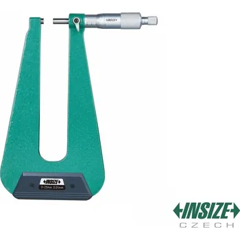 Mikrometr na měření tloušťky plechu 0-25/0,01 mm/7 µm, typ A - ploché doteky INSIZE
