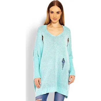 Dámský svetr Dlouhý svetr model 114563 PeeKaBoo universal