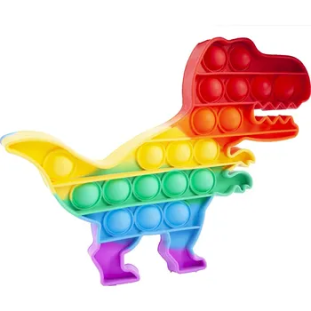 POP IT Rappa Pop It dinosaurus duhový 20 bublin