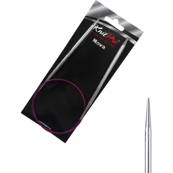 Jehlice KnitPro Nova kruhové kovové fixní jehlice 5mm 60cm (KnitPro Nova kruhové jehlice 5mm 60cm)