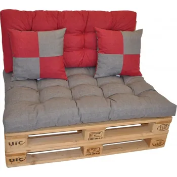 Podsedák Nábytek PEGAS Sada polstrů veselá paleta - šedo vínová