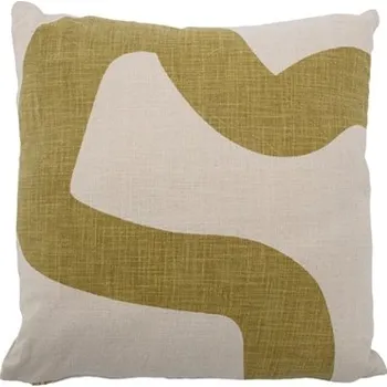Polštář Bavlněný polštář s pistáciovým abstraktním vzorem