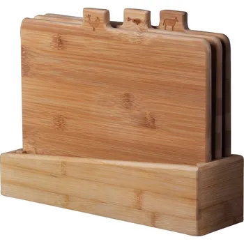 Kuchyňské prkénko Berlingerhaus Krájecí prkénko ve stojanu bambus 4 ks 