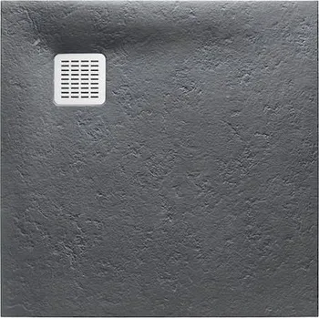 Sprchová vanička Terran - sprchová vanička ze Stonexu čtvercová 90x90 cm, břidlicová AP10338438401200