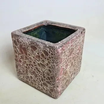 Květináč Lava premium sqaure pink 16x16x16cm - Do interiéru a exteriéru