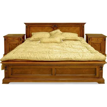 Postel IBA Luxusní manželská postel VALERIA (90, 160, 180 cm) Typ: Třešeň, Šířka postele: 90 cm, Design čela: Bez čalounění