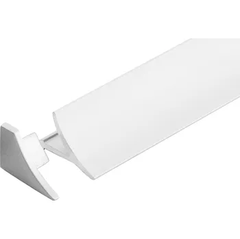 Stavební profil VP6 levá koncovka k liště T-COVE, hliník lakovaný bílá, 16 mm, 2 ks