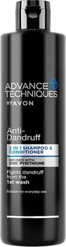 Šampon AVON Advance Techniques šampon a kondicionér 2v1 s pyrithionem zinku proti lupům