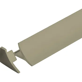 Stavební profil VP6 levá koncovka k liště T-COVE, hliník elox titan, 16 mm, 2 ks