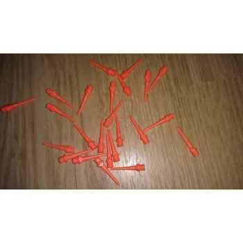 Příslušenství pro šipky Hroty Cyber Tufflex krátké 100 ks orange neon